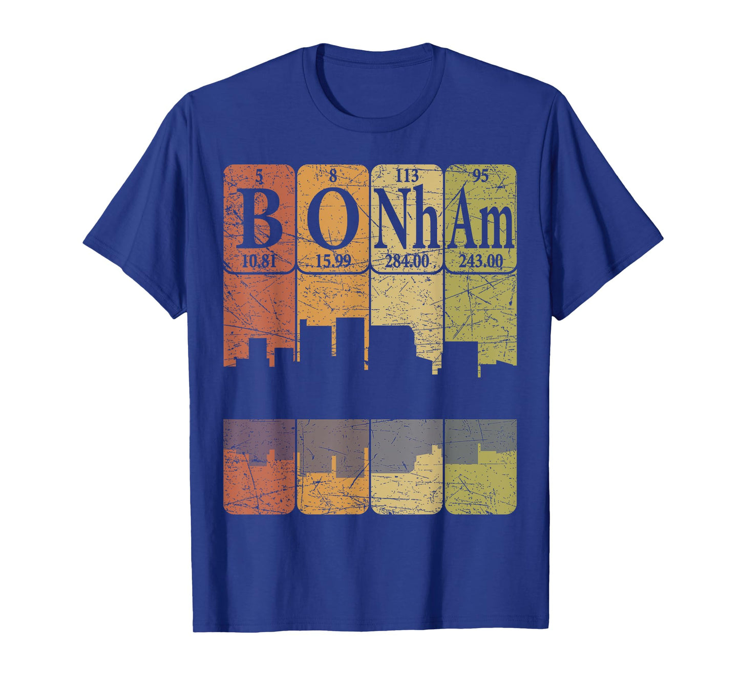 Bonham Periodic Table Elements Bonham Texas Retro T-Shirt