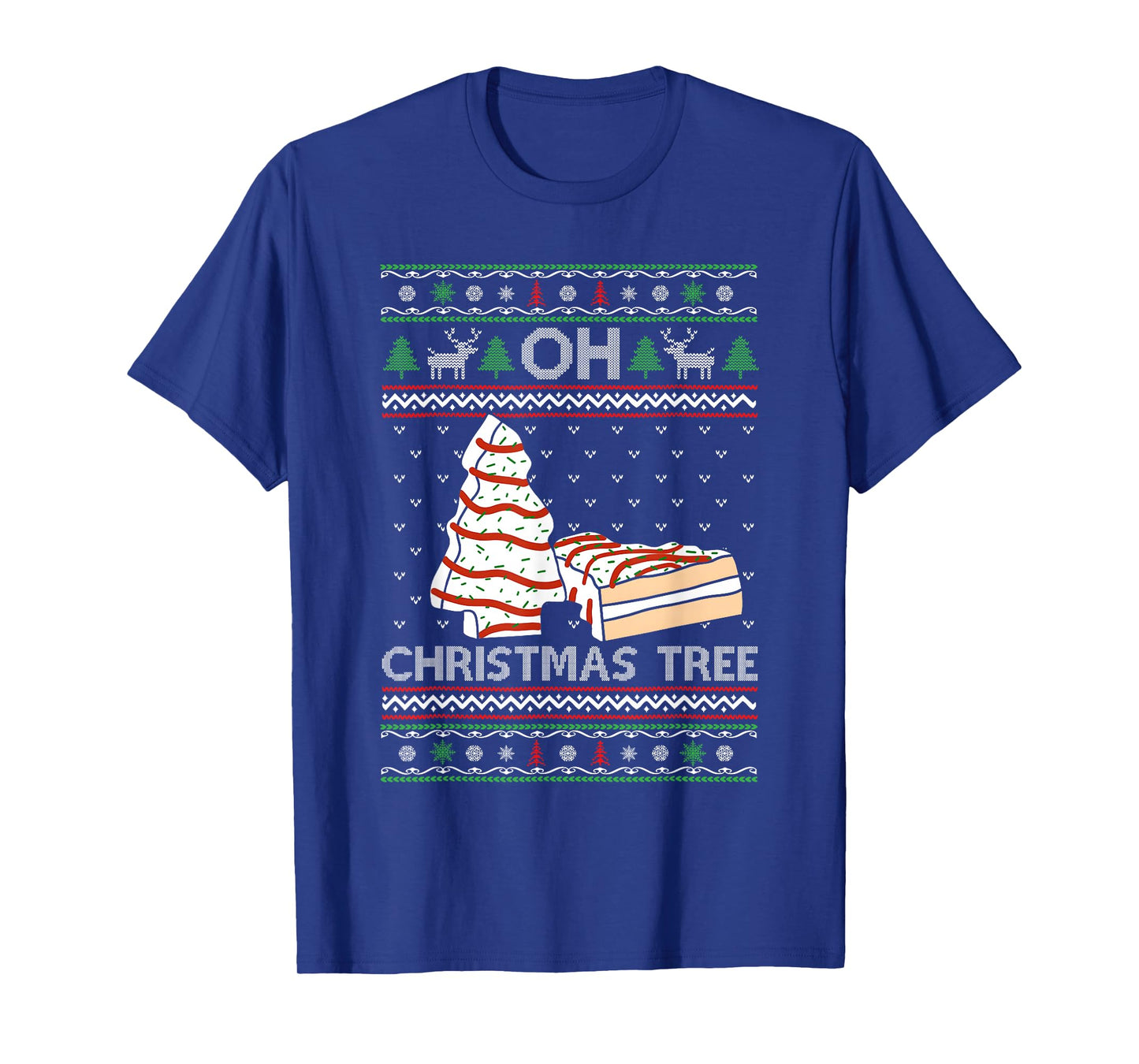 Oh Christmas Tree Cakes Debbie Becky Jen Cake Lovers Xmas T-Shirt