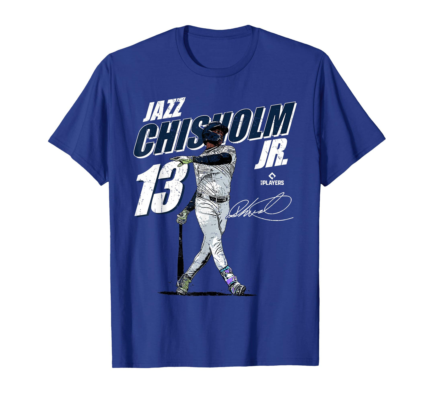 License Champs Jazz Chisholm Unisex-Adults, Unisex-Kids Baseball Fan Blue Small Modern Sports Team Themed Classic Fit Lightweight T-Shirt