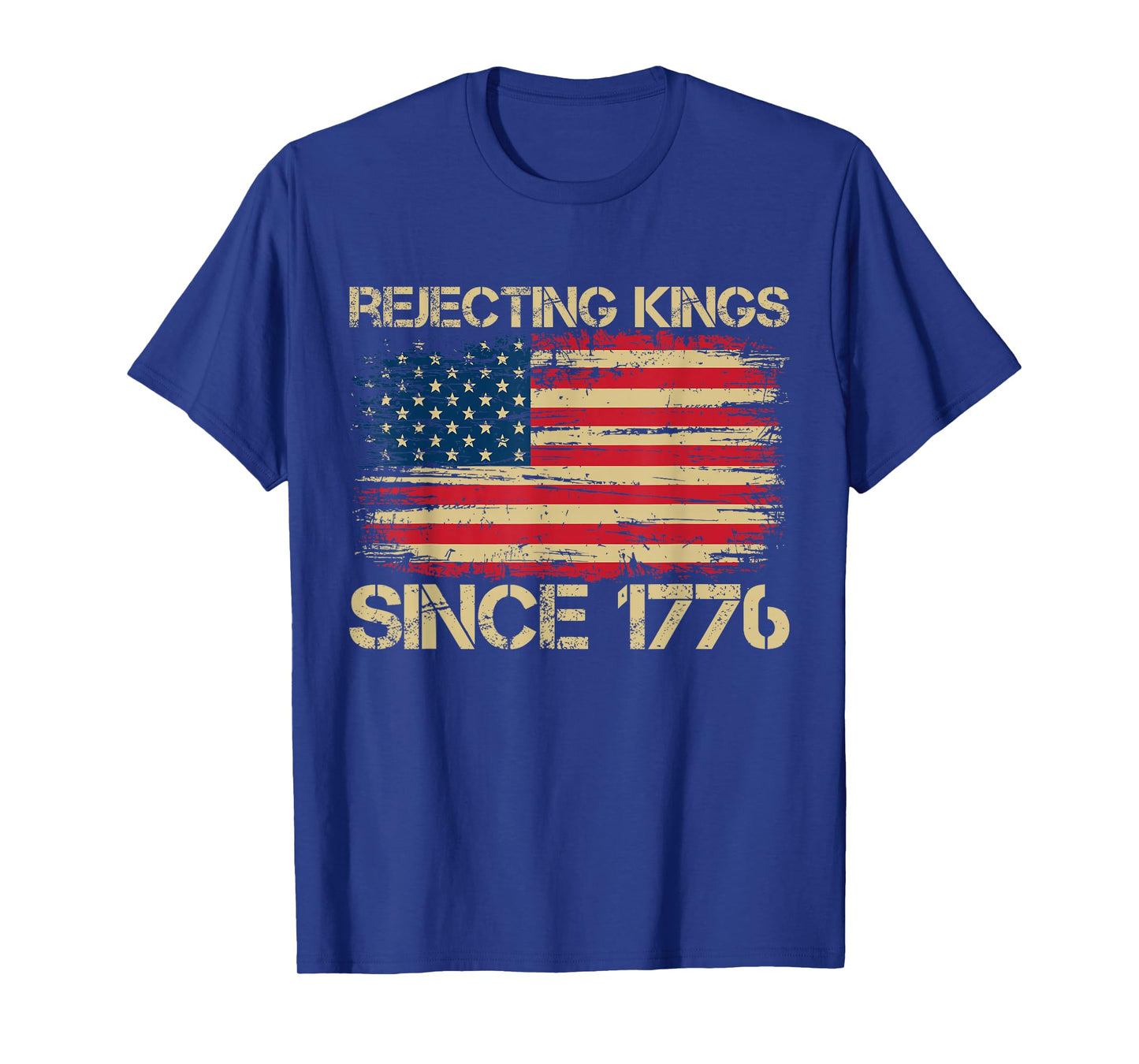 Rejecting Kings Since 1776 American Vintage Flag T-Shirt