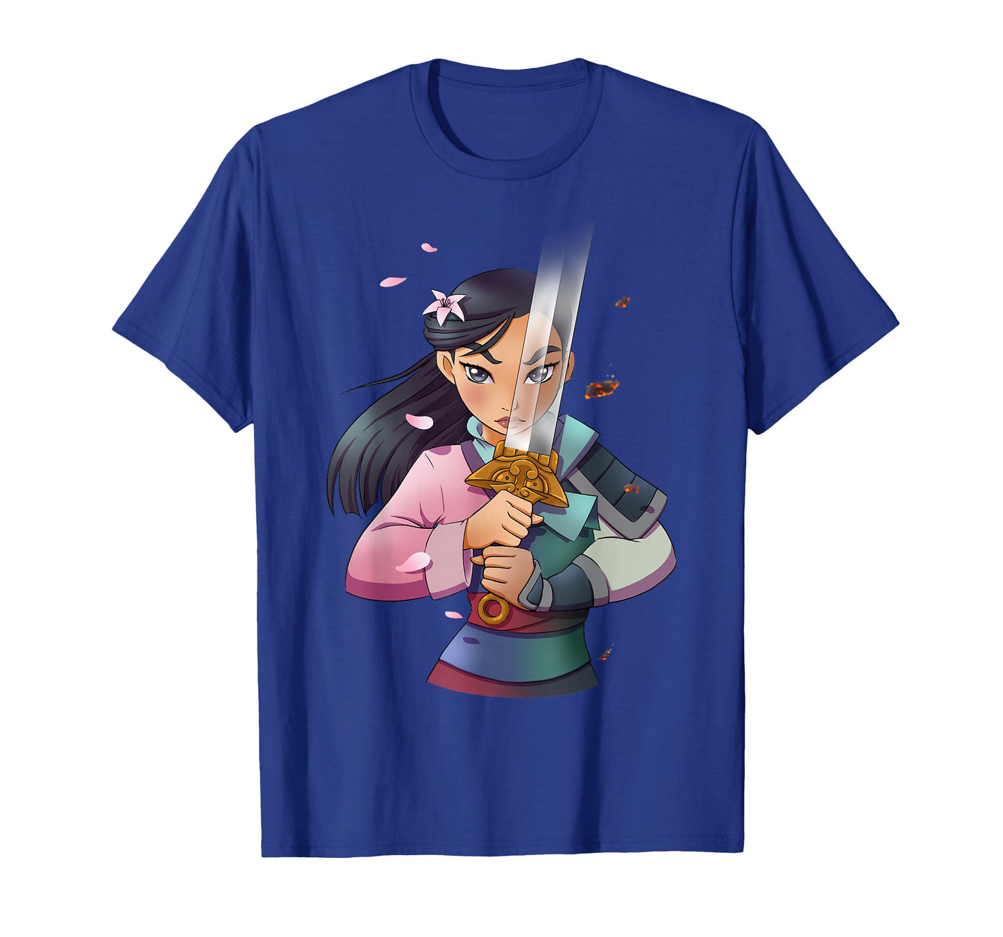 Disney Mulan Anime Half Girl Half Warrior Graphic T-Shirt T-Shirt