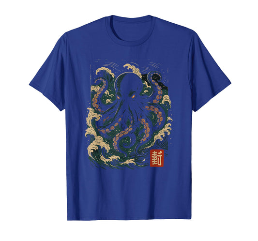 Japanese Sea Monster Octopus Ocean Art T-Shirt