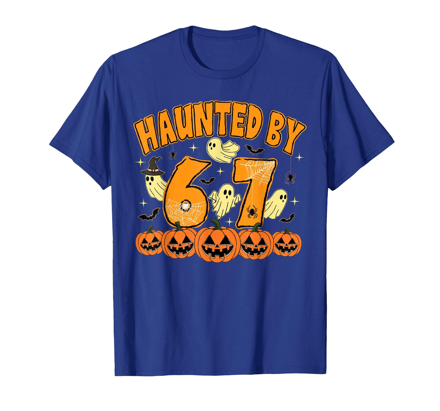 Haunted by 67 Halloween Ghost Six Seven Gen Alpha Z T-Shirt