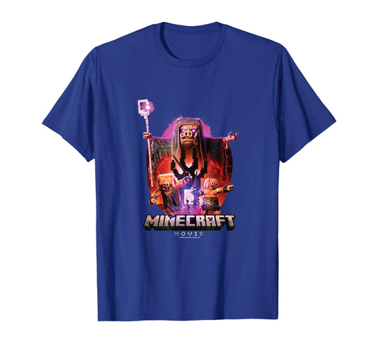 A Minecraft Movie Piglins Coming Out from A Nether Portal T-Shirt
