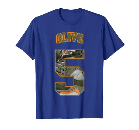 Number 5 Olive 5s Loser Lover Matching Tee Retro T-Shirt
