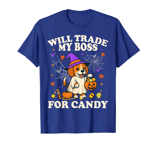 Funny Halloween Beagle Dog Lover Candy Trick or Treat Witch T-Shirt