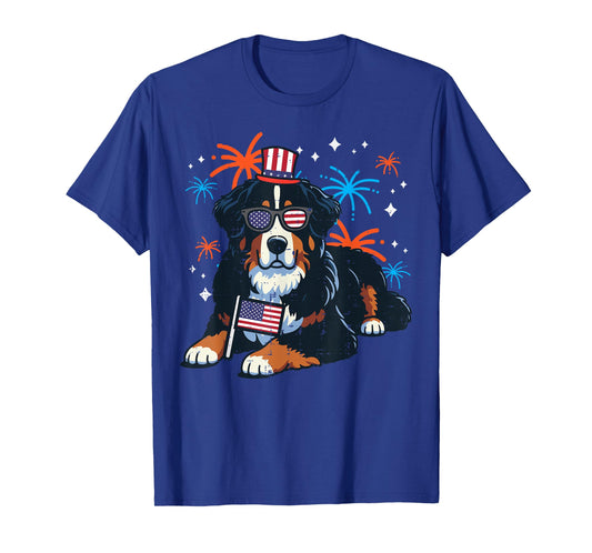 4th Of July Bernese Mountain Dog USA Patriot Men Women Kids T-Shirt