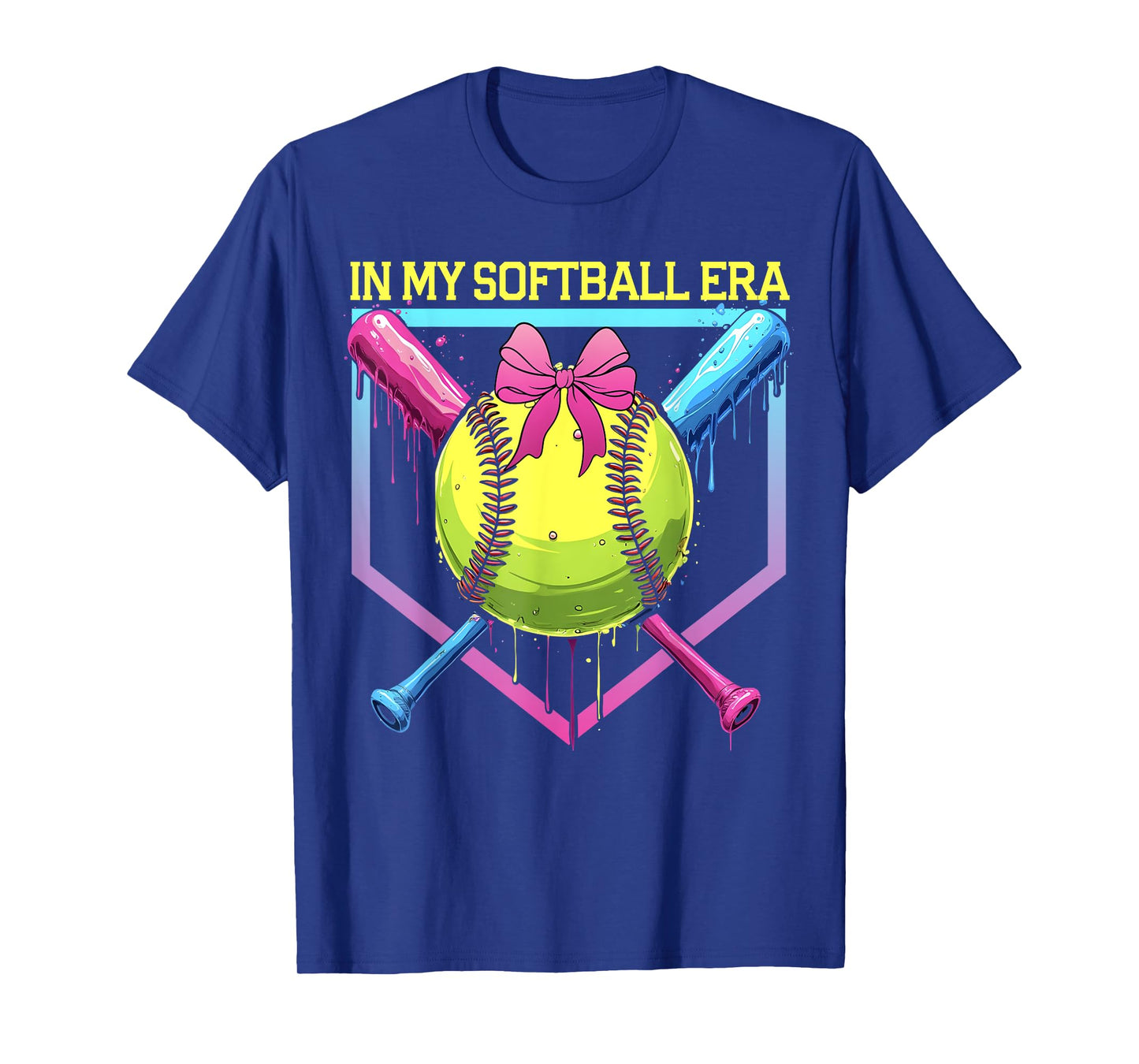 Softball Drip In My Softball Era Softball Mom Girls Game Day T-Shirt