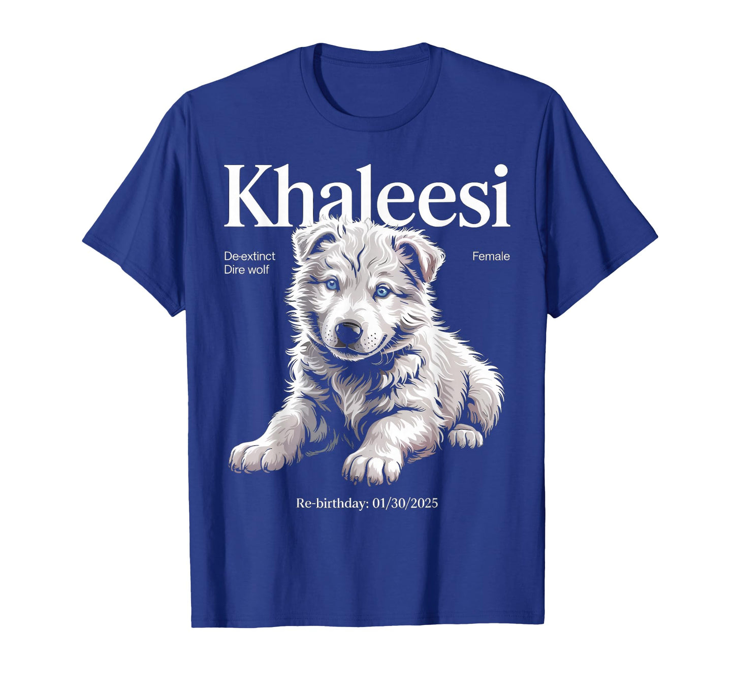 Khaleesi Wolf Dire Wolf White Wolf Animal Dire Wolf T-Shirt