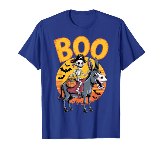 Spooky Donkey Costume on Boo Donkey Halloween T-Shirt