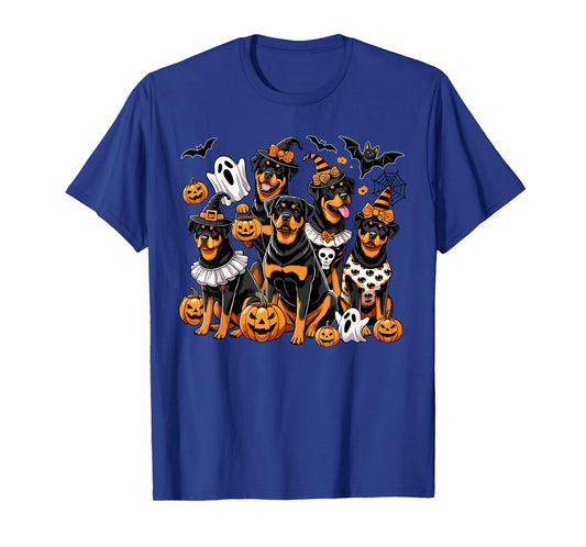 Rottweiler Halloween Costume, Dog Ghost Witch Hat T-Shirt