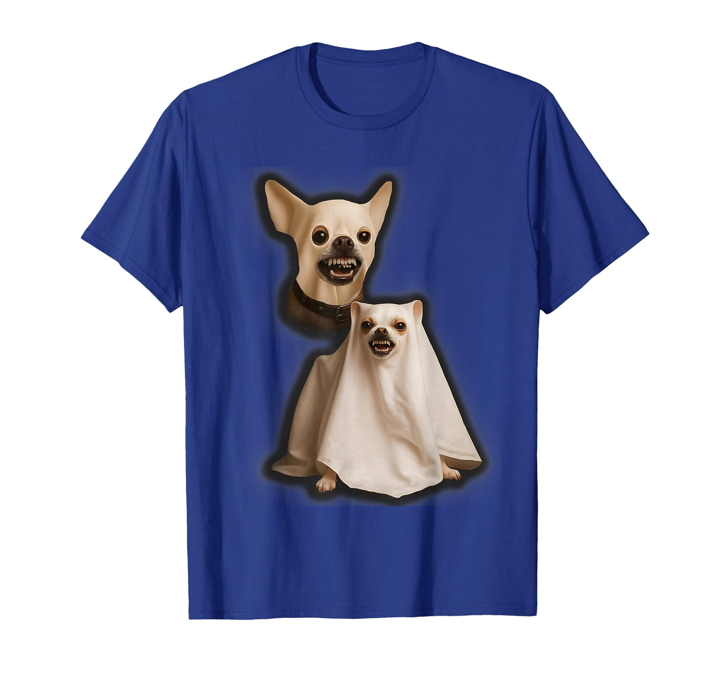 Funny Chihuahua Ghost Dog Halloween Costume Men Women Kids T-Shirt