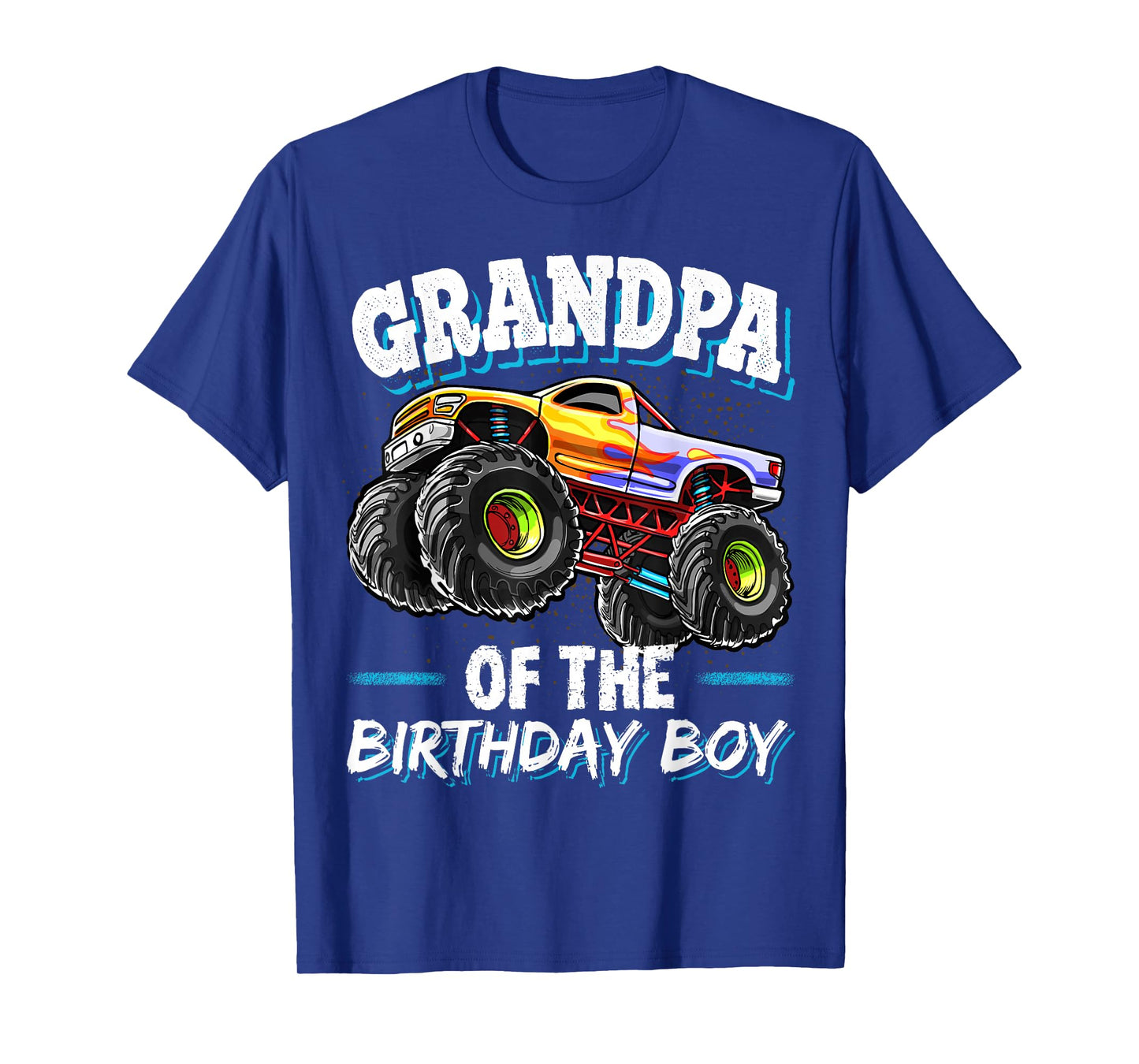 Grandpa of the Birthday Boy Monster Truck Birthday Party T-Shirt