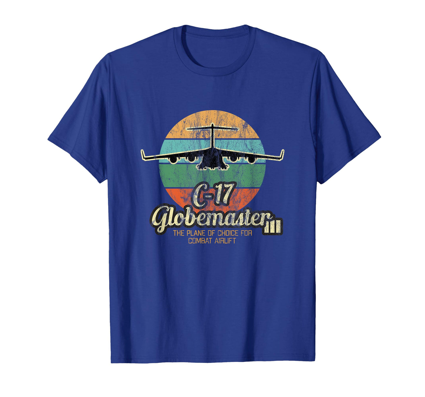Globemaster III Vintage Sunset Combat Airlift Cargo Airplane T-Shirt