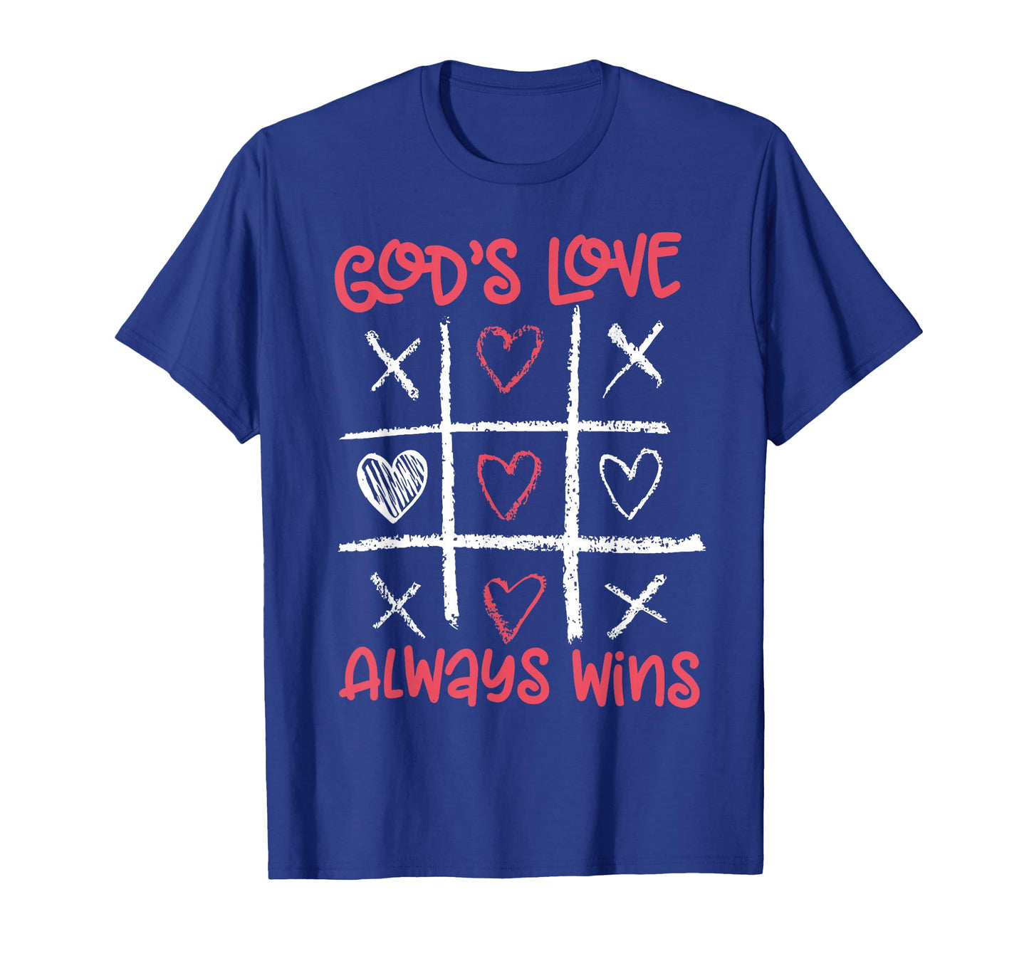 Valentine’s Day Tic Tac Toe Game God’s Love Always Win T-Shirt