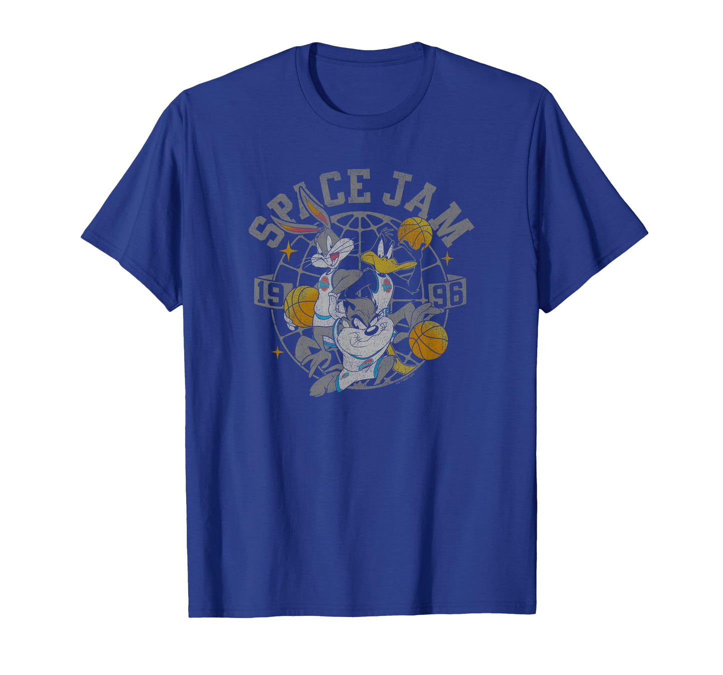 Space Jam Classic Distressed Group Poster T-Shirt