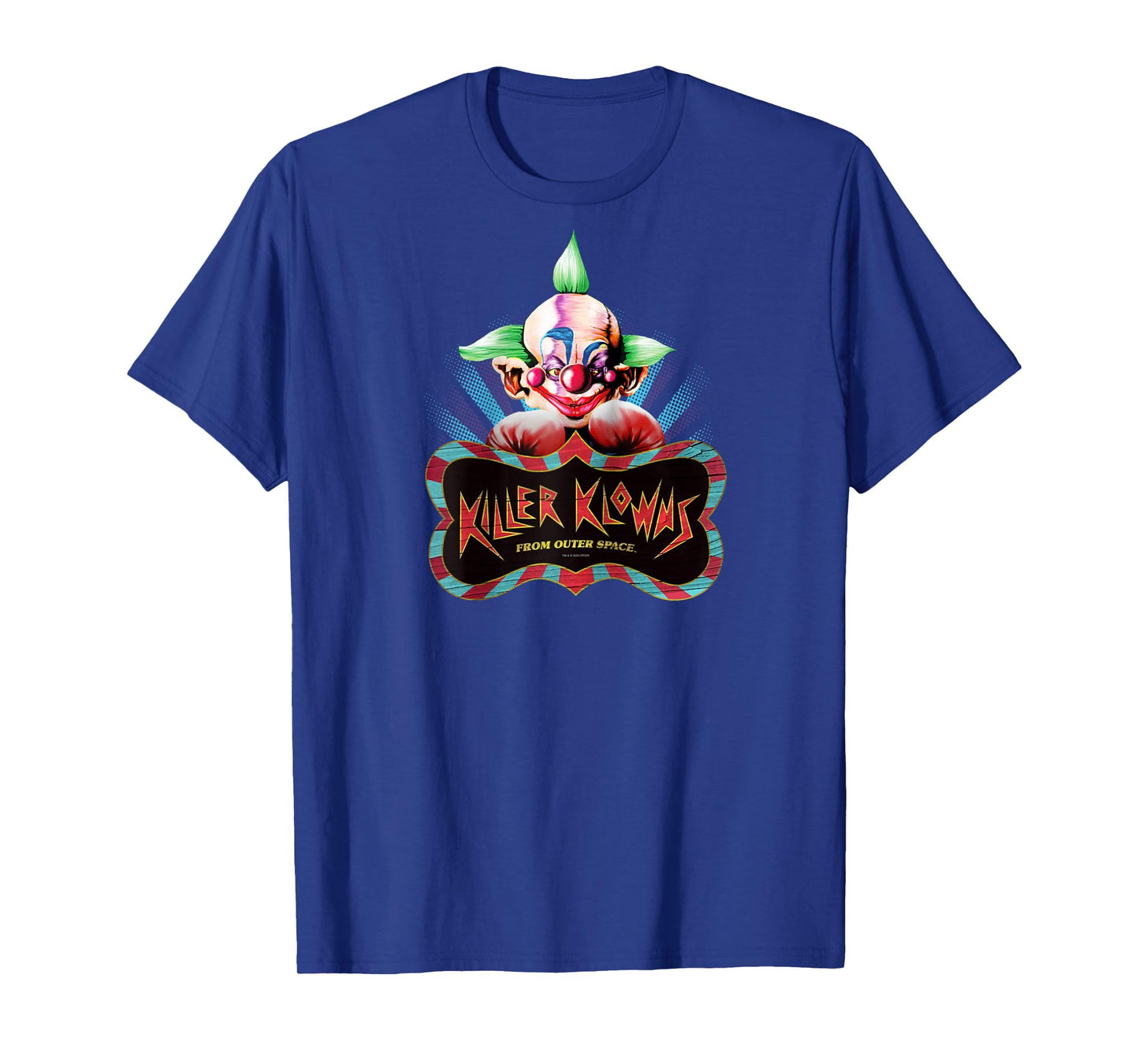 Killer Klowns from Outer Space Shorty Boxing Pose Above Logo Raglan Baseball Tee