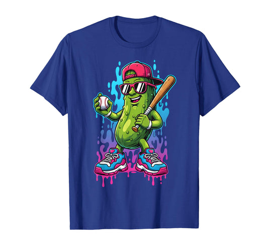 Baseball Ice Cream Drip Boys and Girls Batter Game Day T-Shirt