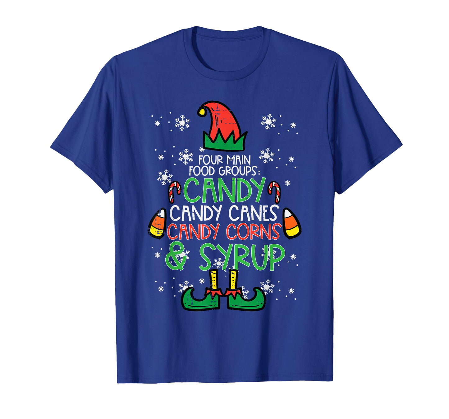 Christmas Food Groups Funny Xmas Candy Cane Men Women Kids T-Shirt