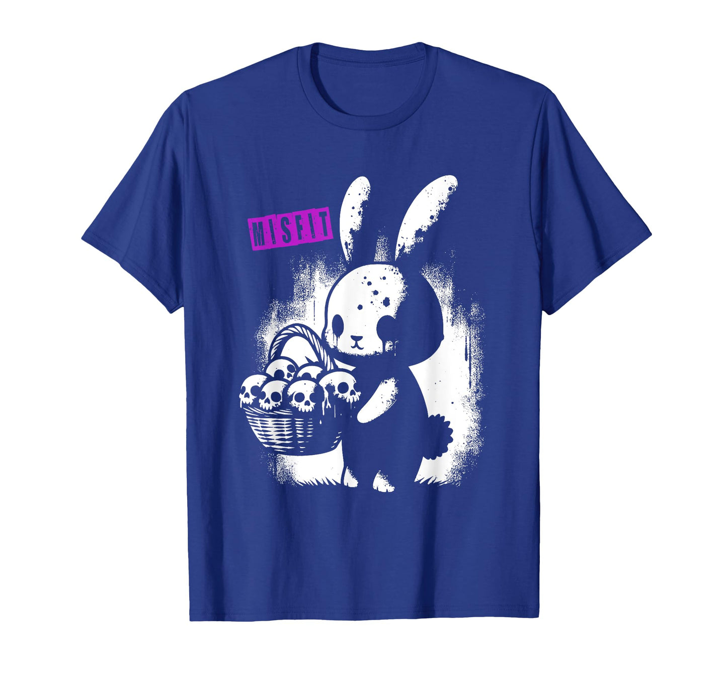 Zombie Bunny With Skull Basket - Cute Creepy Halloween Lover T-Shirt