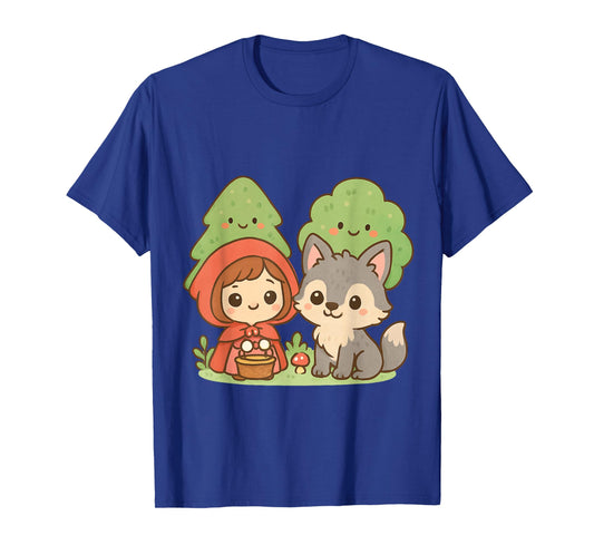 Cute Wolf and Forest Friends Little Red Riding Hood T-Shirt