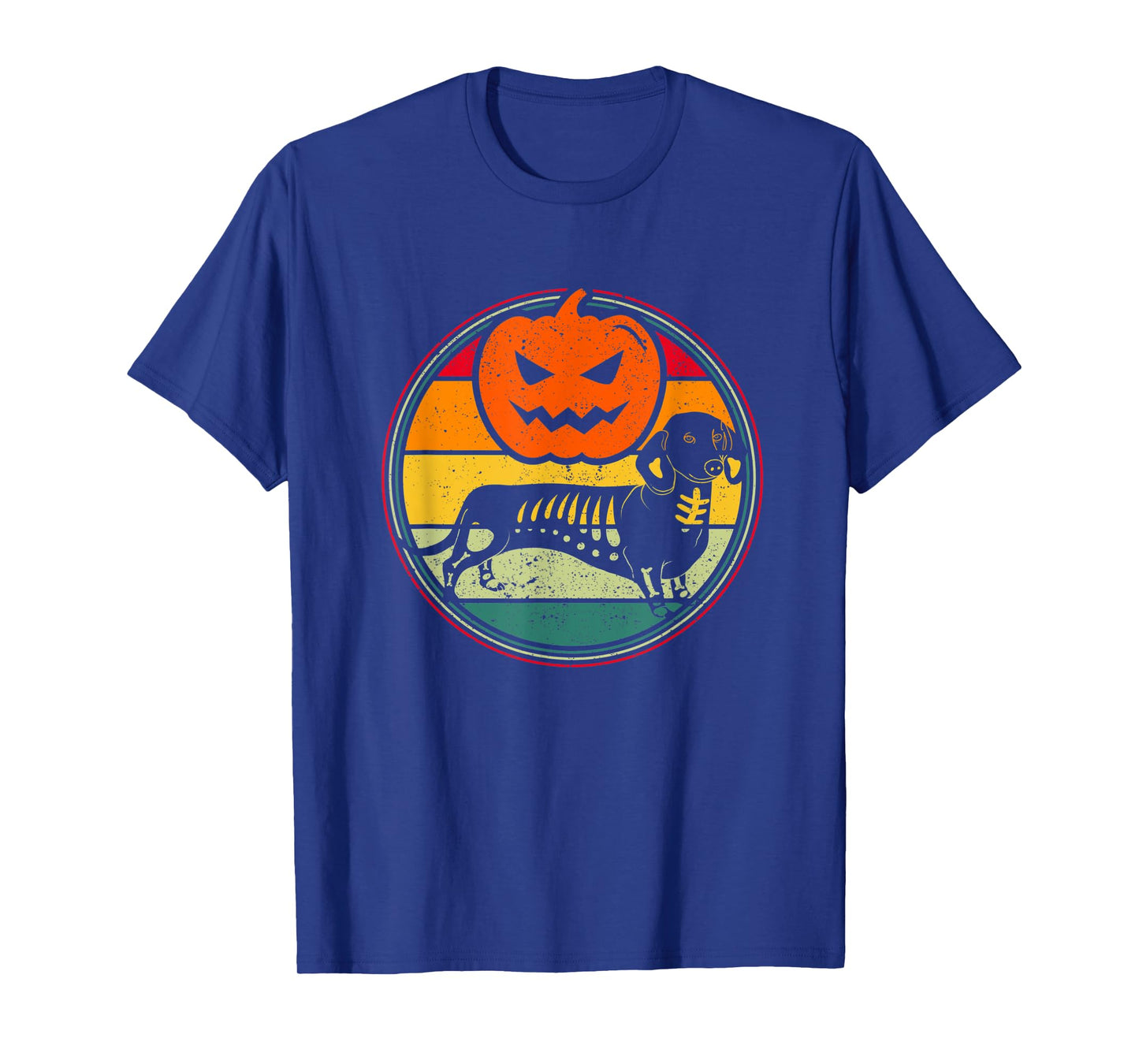 Pumpkin Dachshund Funny Halloween Jack O Lantern Wiener Dog T-Shirt