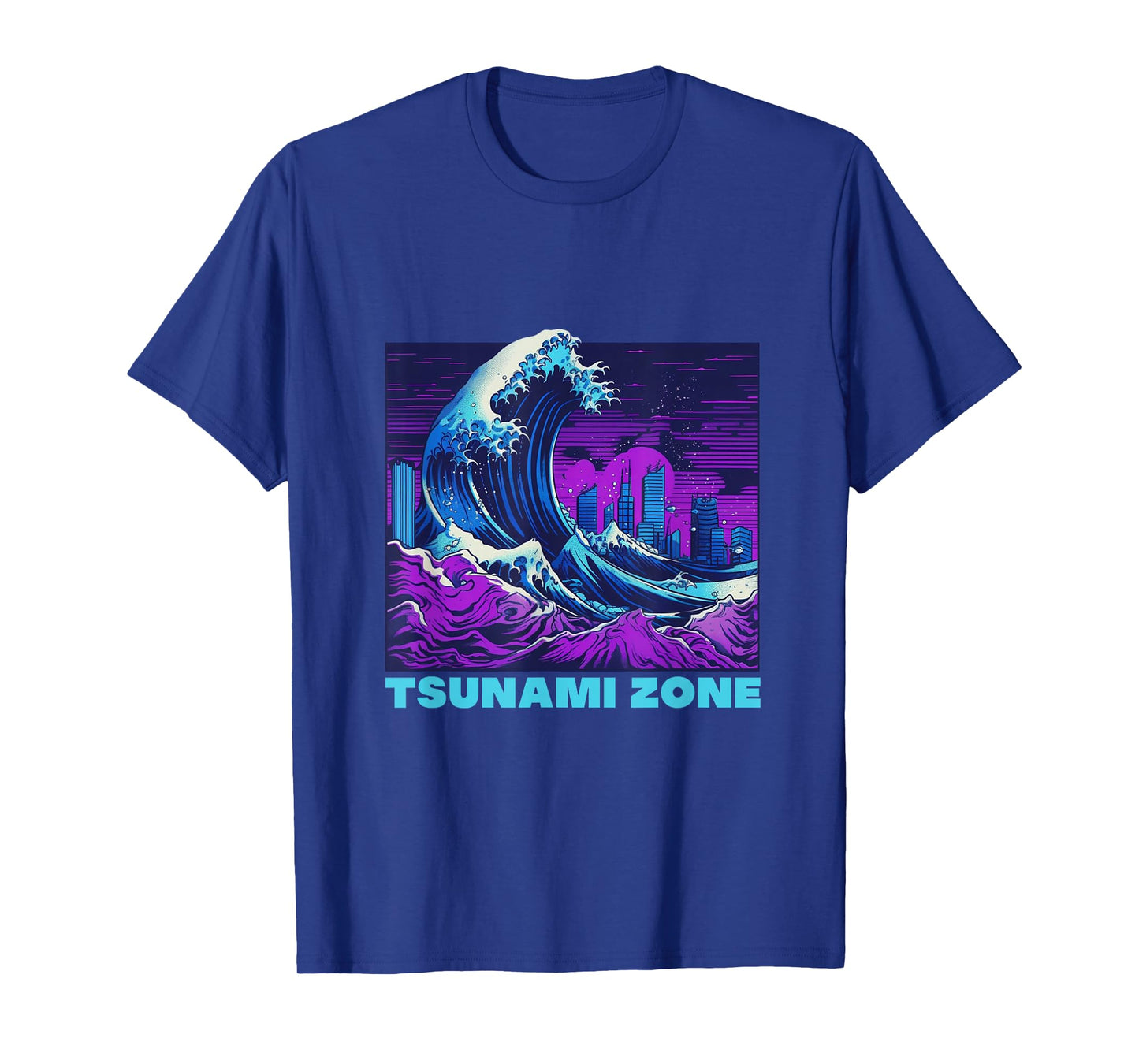 Great Wave Vaporwave "Tsunami Zone" Synthwave Tidal Wave T-Shirt