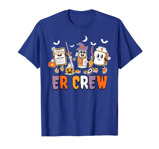 Retro ER Crew Emergency Room Emergency Department Halloween T-Shirt