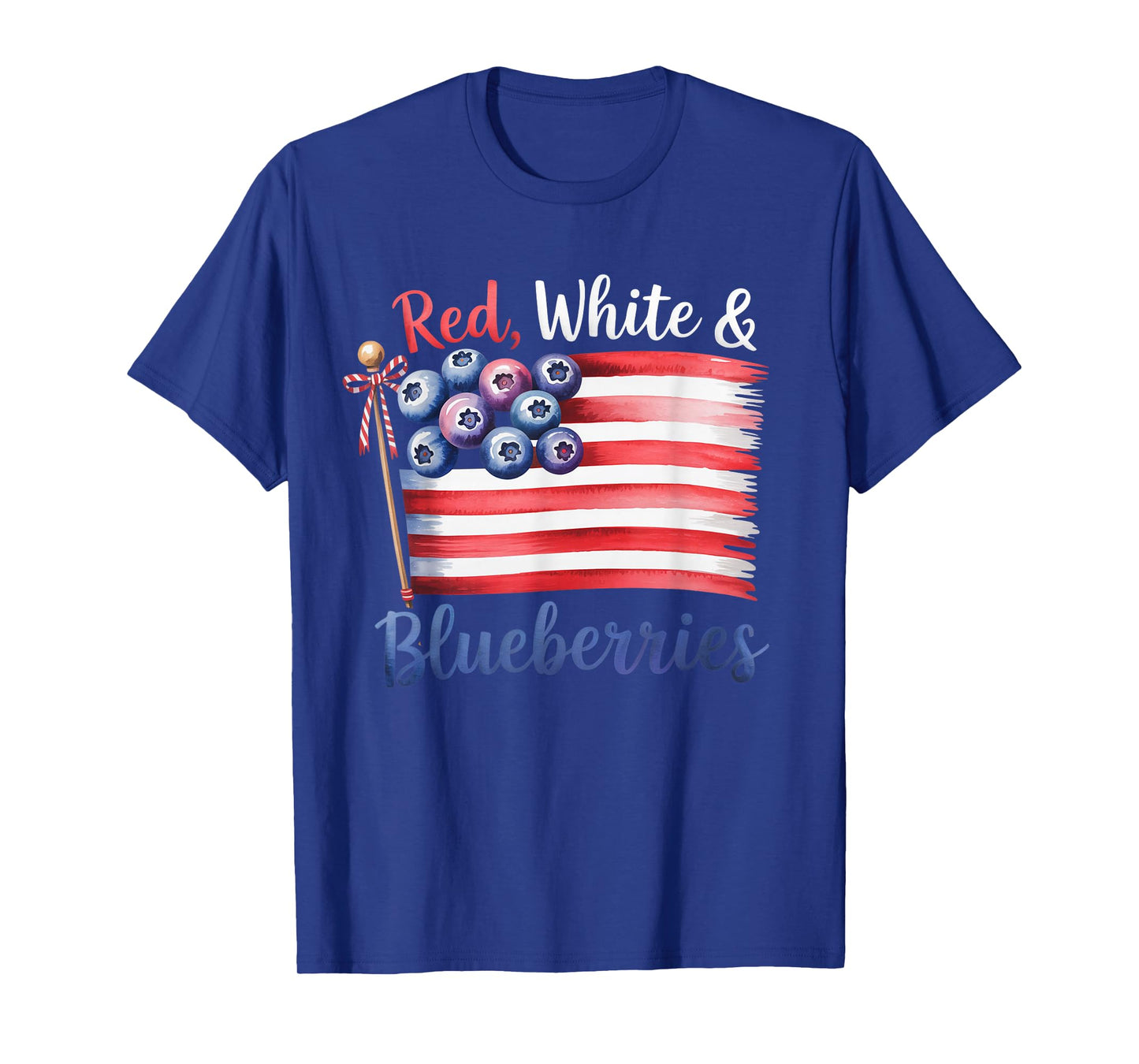 Funny Vintage Red, White and Blueberries Patriot T-Shirt