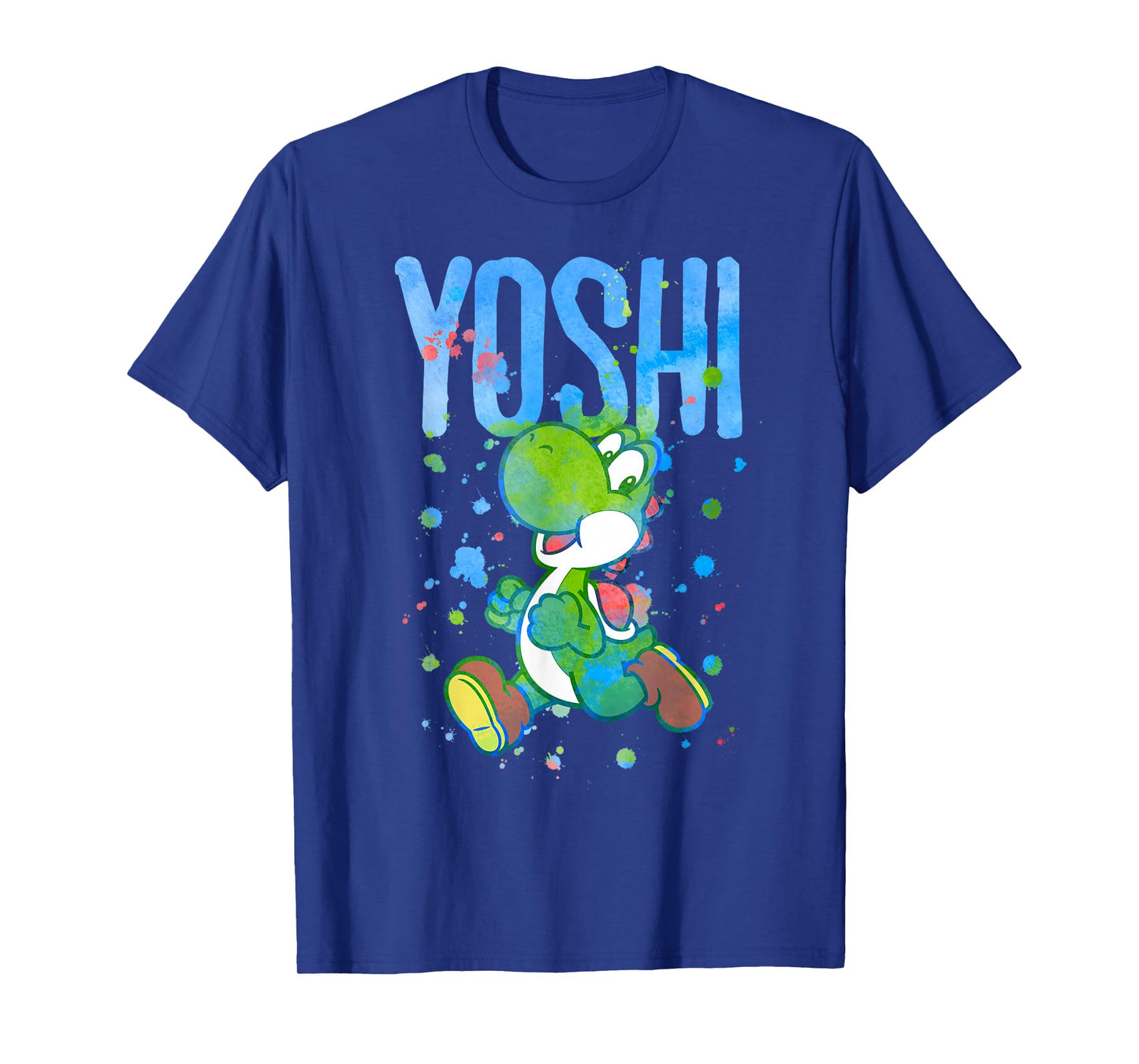 Nintendo Super Mario Yoshi Watercolor Splash Graphic T-Shirt