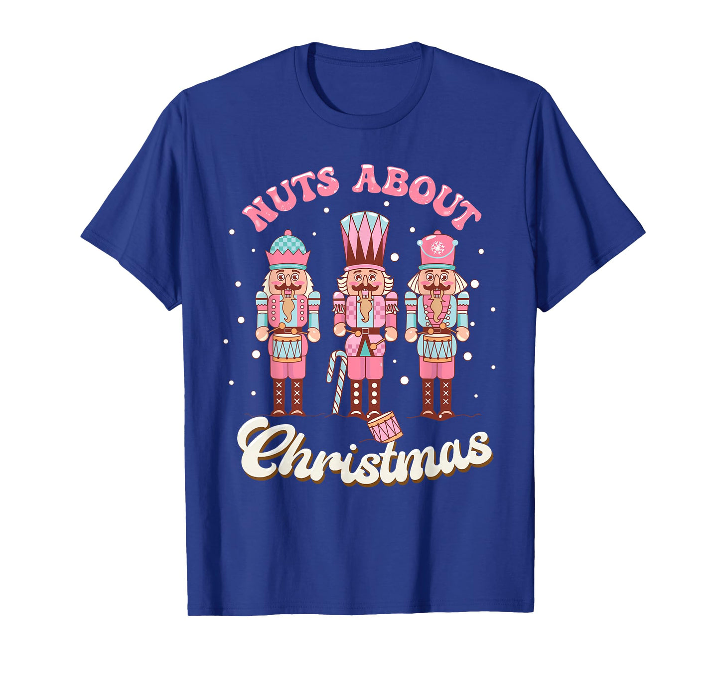 Groovy Retro Nuts About Christmas Holiday Xmas Nutcracker T-Shirt