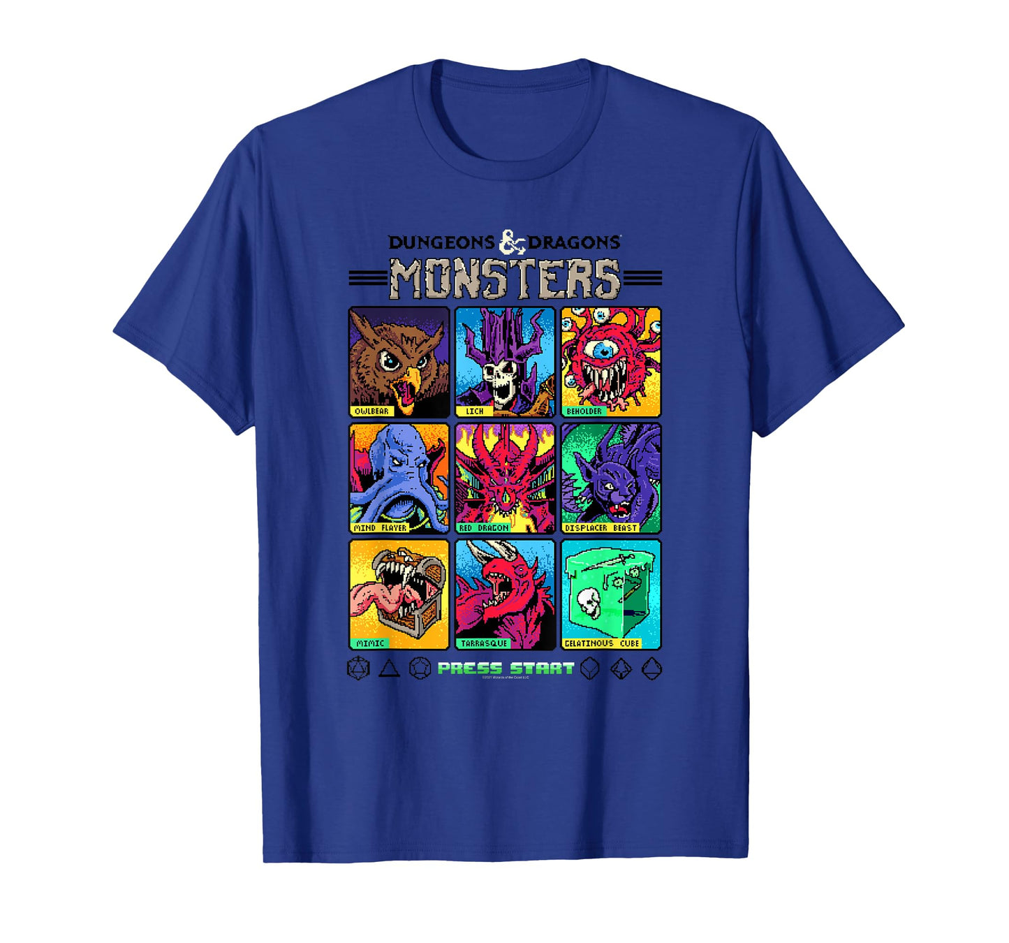 Dungeons & Dragons Wizards of the Coast Monster Select Menu T-Shirt