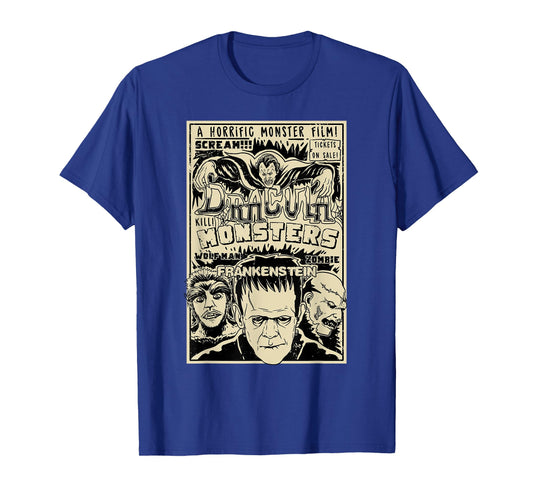 Vintage Halloween Movie Poster Horrorfest Old Time Horror T-Shirt
