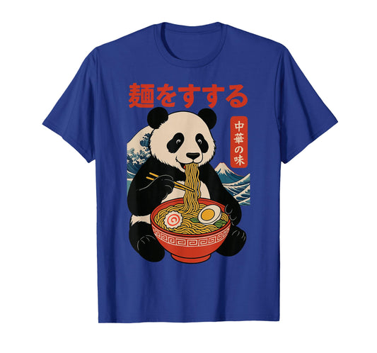 Anime Panda Eating Ramen Japanese Japan T-Shirt