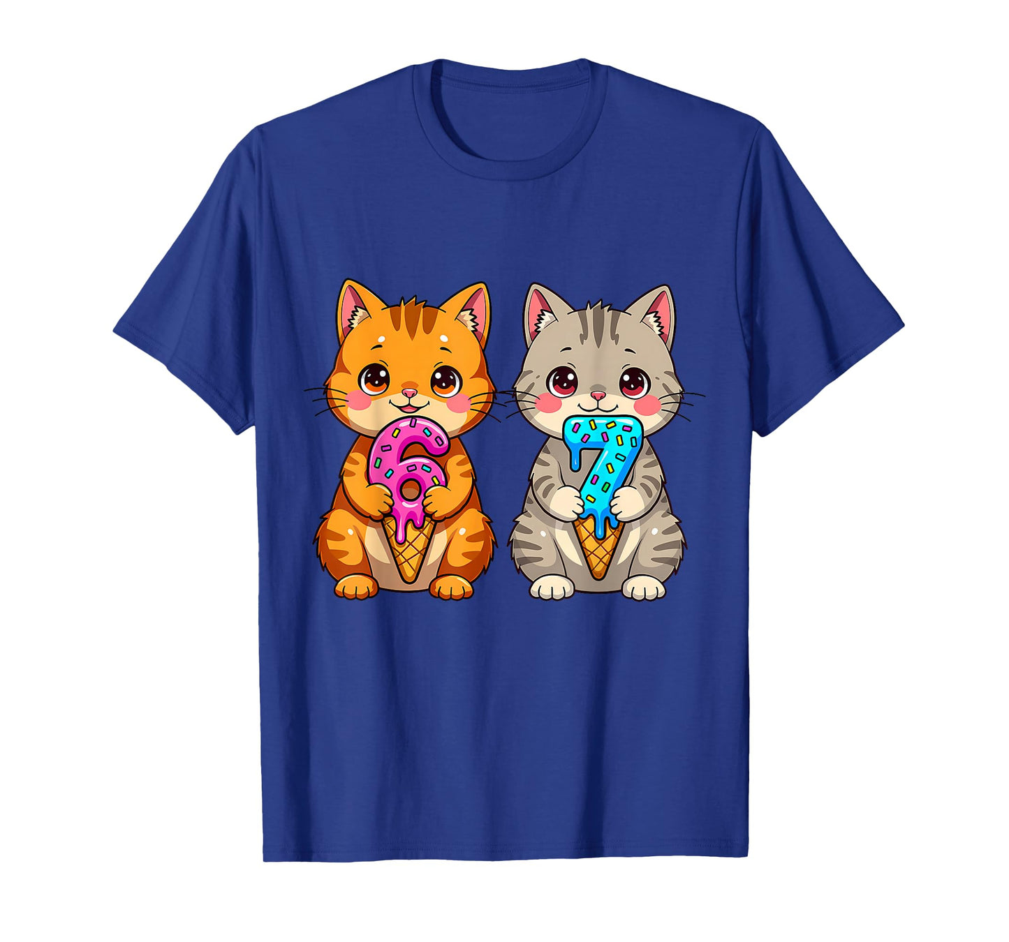 Cute Kawaii Cats Neko 67 Drip Meme Funny Six Seven T-Shirt