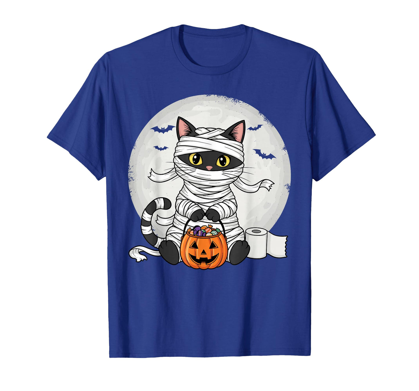 Cute Mummy Black Cat Halloween Costume Funny Trick or Treat T-Shirt