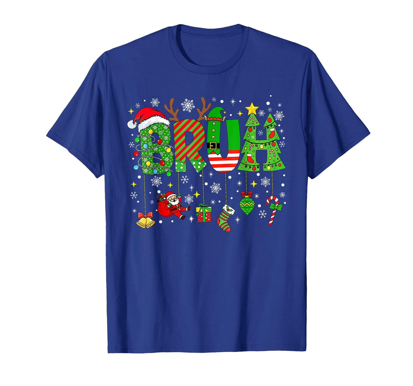 Bruh Christmas Kids Teens Boys Funny Christmas Humor T-Shirt