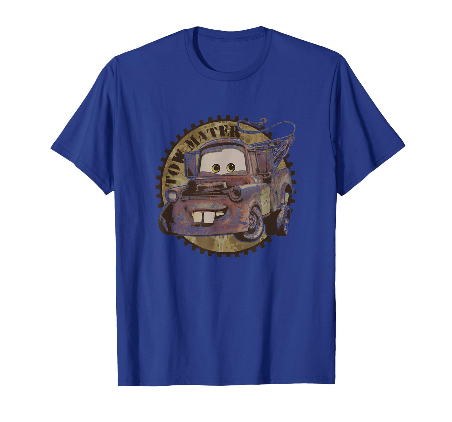 Disney Pixar Cars Tow Mater Rusty Gear Vintage Logo T-Shirt