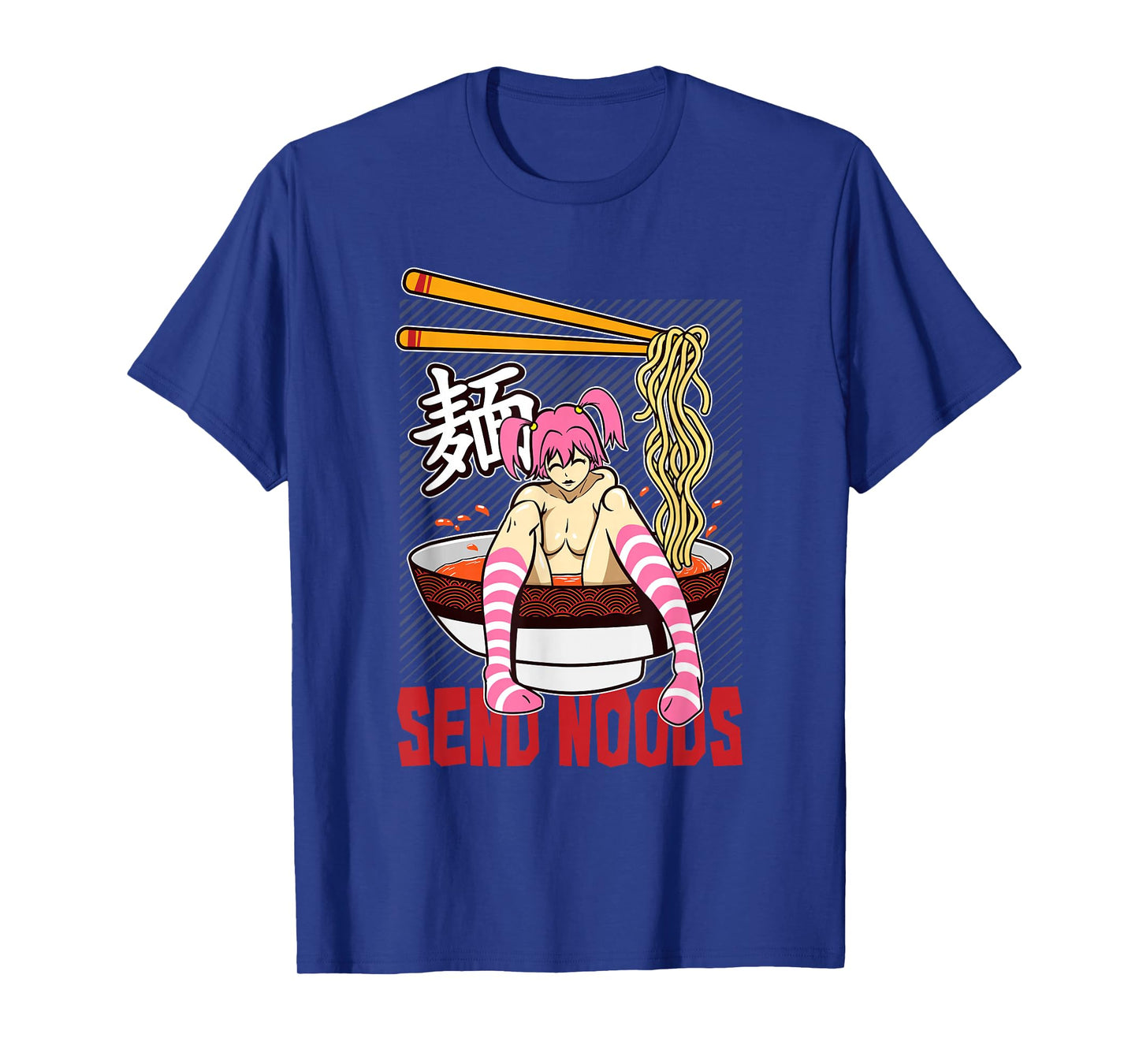 Funny send noods ramen bowl lewd anime shabu noodle pool T-Shirt