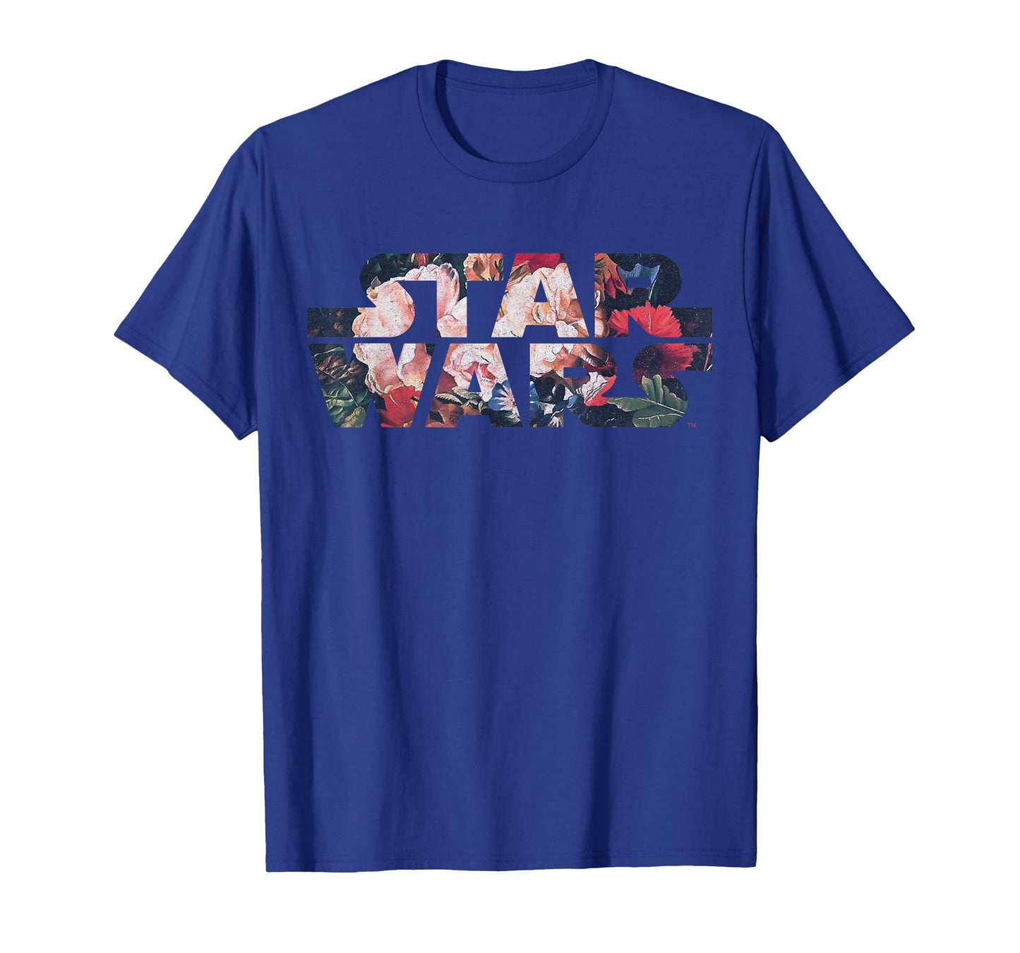Star Wars Antique Flower Print Logo Graphic T-Shirt