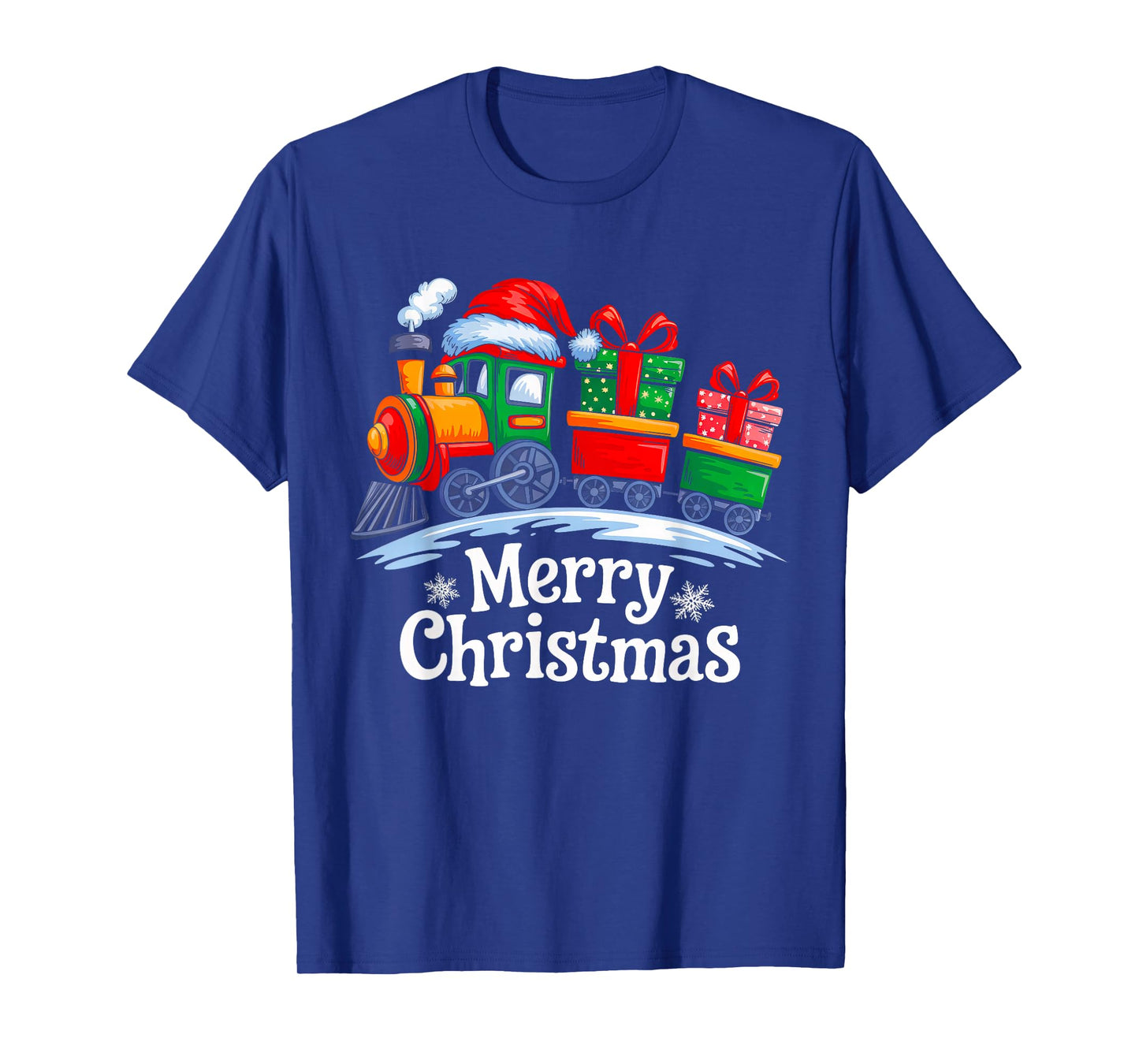 Merry Christmas Train Santa Cute Xmas Squad Boys Kid Toddler T-Shirt