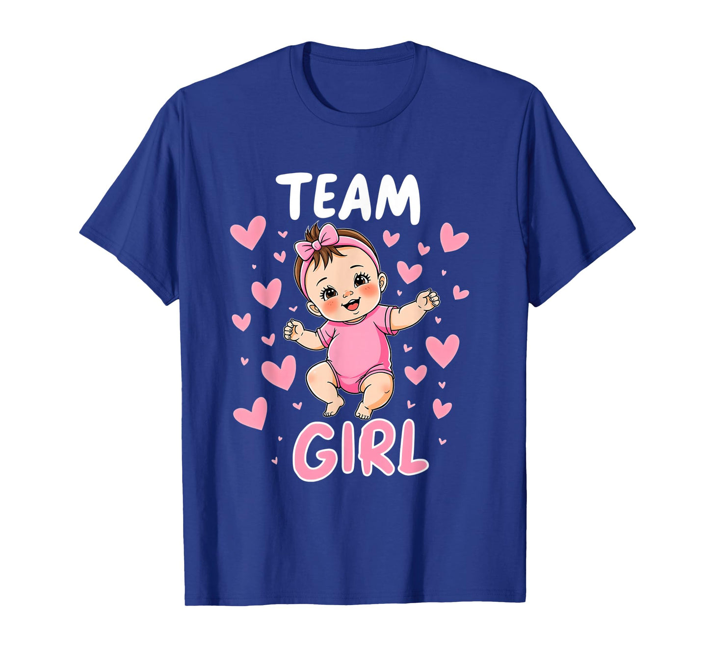 Team Girl Design Baby Girl Gender Reveal T-Shirt