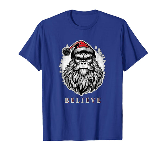 Christmas Bigfoot - Christmas Sasquatch - Cryptid Christmas T-Shirt