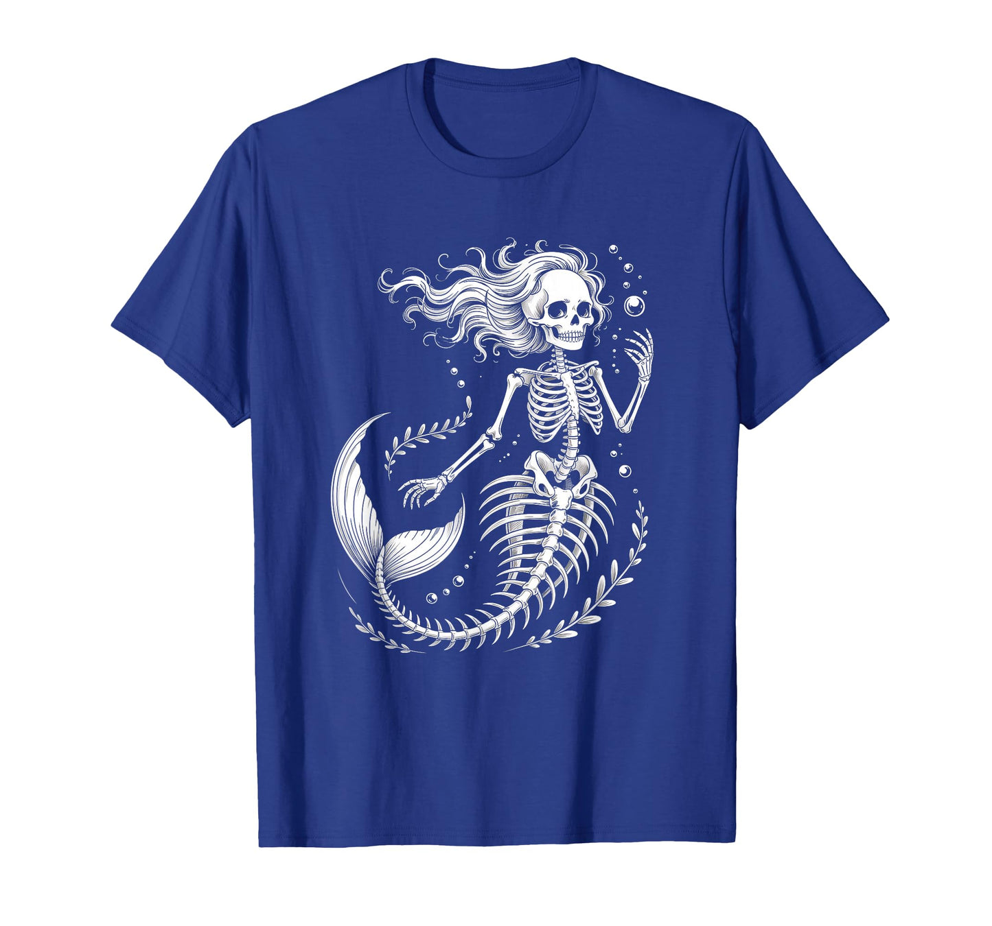 Mermaid Skeleton Halloween Costume Women Mermaid Lovers T-Shirt