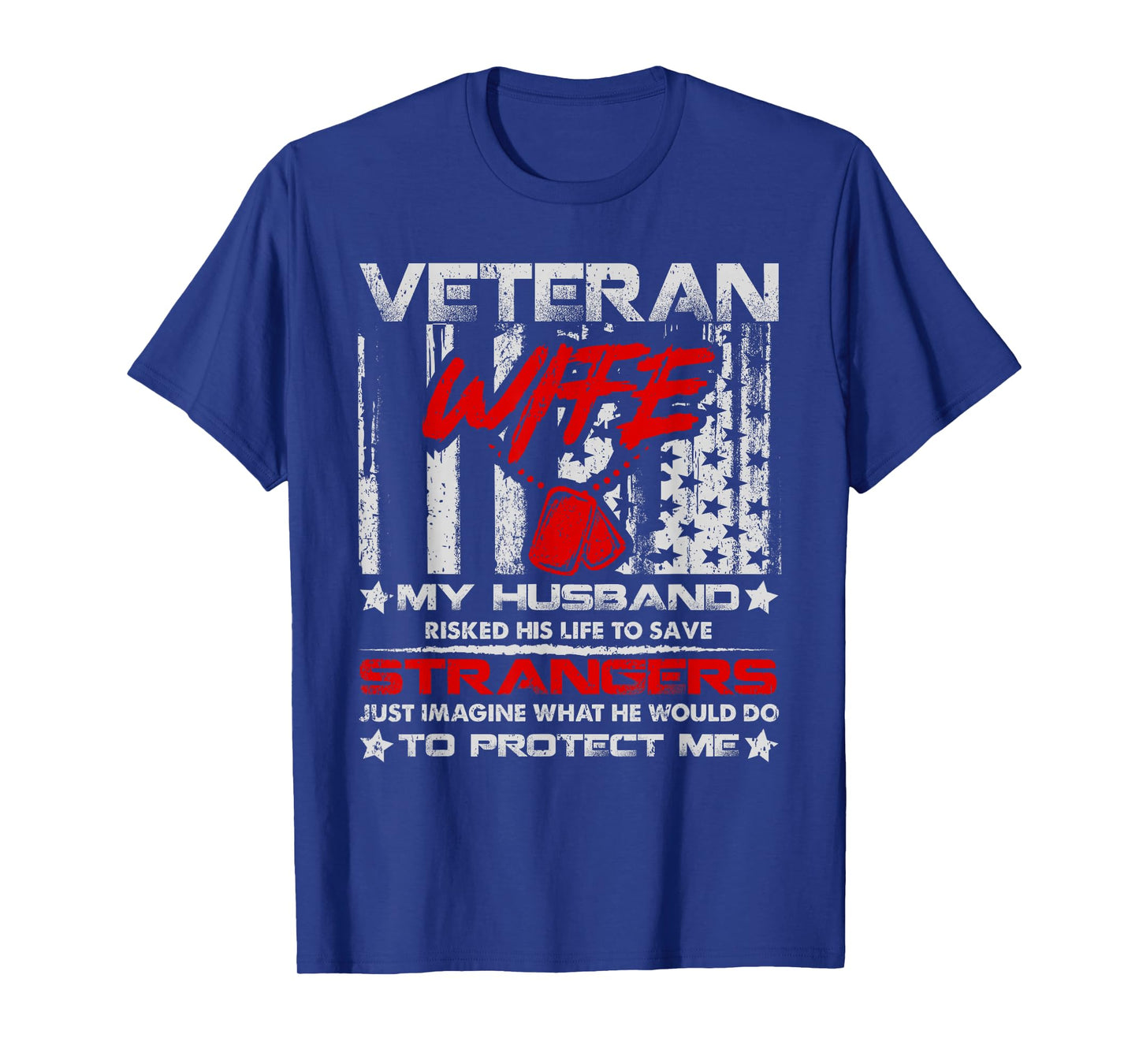 Veteran Wife My Husband Military Veteran American Vintage T-Shirt