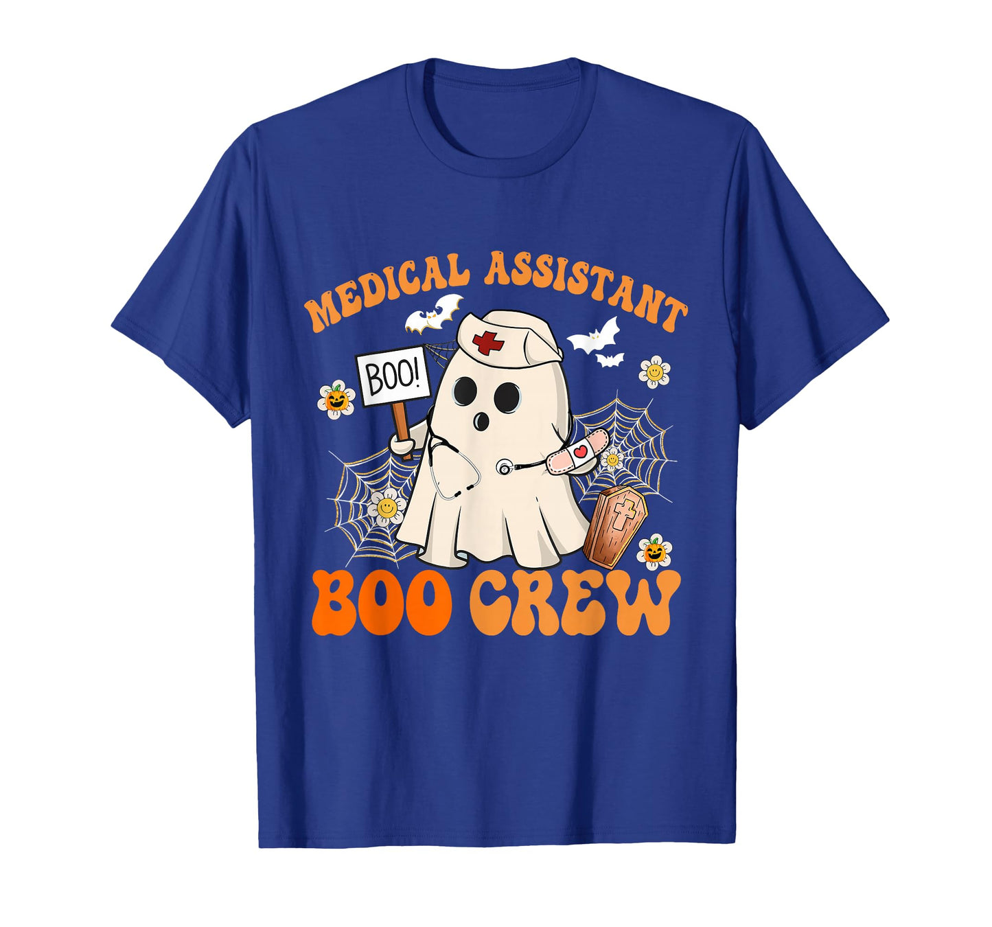 Medical Assistant Boo Crew Funny Ghost Halloween Costumes T-Shirt