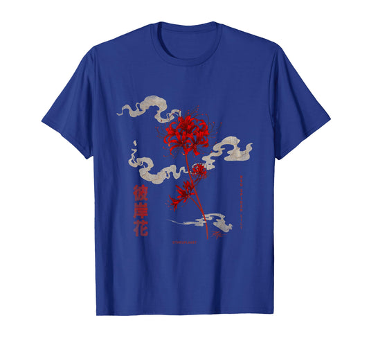 Higanbana or Red Spider Lily in 90s Harajuku Aesthetic Style T-Shirt