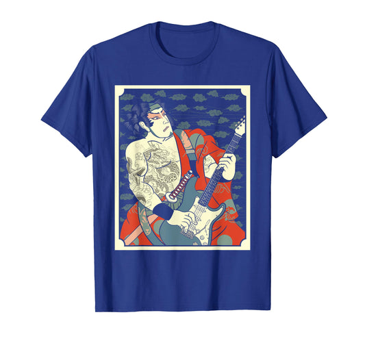 Samurai Musician Bass Guitar Warrior Guitarist Music Lovers T-Shirt