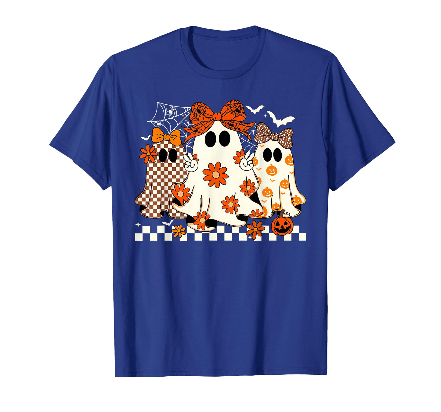 Spooky Season Halloween Flower Funny Ghost Trick Or Treat T-Shirt