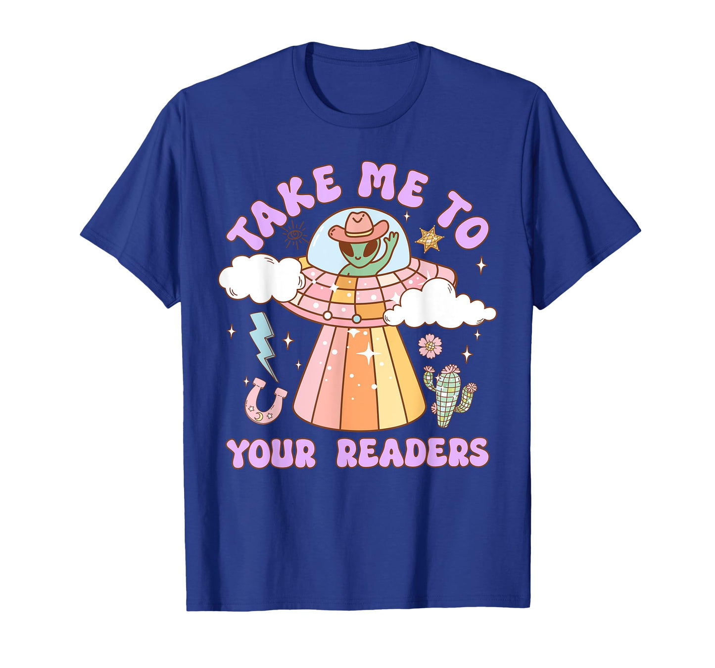 Take Me to Your Readers Alien Teacher Halloween Literacy T-Shirt